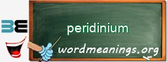 WordMeaning blackboard for peridinium